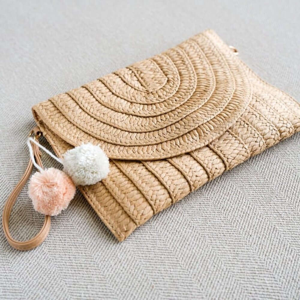 ❤️For Women Straw Clutch Purses Beach Purse Envelope Woven Ladies Shoulder Bags